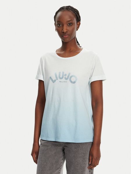 Liu Jo T-Shirt TA5267 JS923 M9112 Niebieski Regular Fit. Niebieskie t-shirty Liu Jo, l, bez wzorów, z bawełny, bez kołnierzyka, bez ramiączek. Za 189,99 zł.