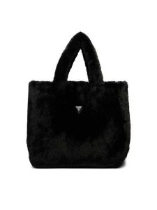 Guess Torebka W6RZ09 W3900 Czarny. Czarne shopper bag Guess, z aplikacjami, z materiału, bez dodatków. Za 399,99 zł.
