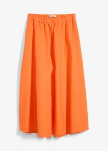 Spódnica midi z mieszanki lnu. Czarne spódnice bonprix, bez wzorów, midi. Za 149,99 zł.