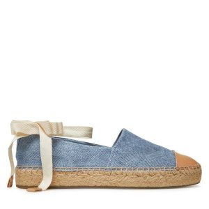 Espadryle Tory Burch. Niebieskie espadryle Tory Burch, bez wzorów, bez obcasa. Za 839,99 zł.
