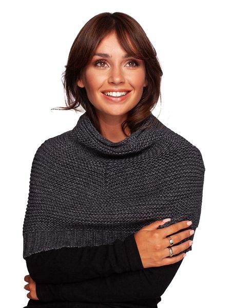 Be Wear Szal-koło w kolorze grafitowym - 43 x 39 cm rozmiar: onesize. Czarne szaliki Be Wear, bez wzorów, z materiału. Za 113,90 zł.