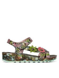 Laura Vita Sandały Brcyano 02 Czarny. Czarne sandały LAURA VITA, bez wzorów, ze skóry, bez obcasa, na płaskiej podeszwie, bez zapięcia. Za 409,99 zł.