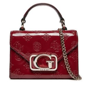 Torebka Guess. Czerwone listonoszki Guess, z aplikacjami, bez dodatków. Za 229,99 zł.