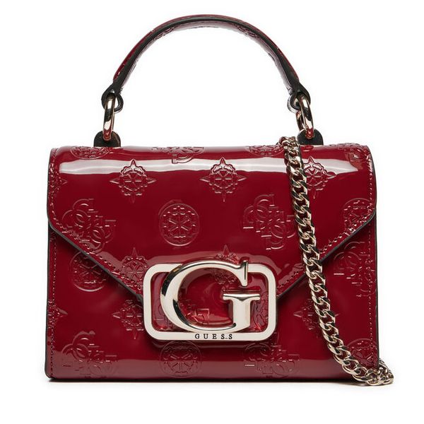 Torebka Guess. Czerwone listonoszki Guess, z aplikacjami, bez dodatków. Za 229,99 zł.