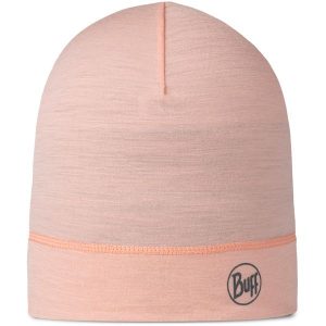Czapka zimowa z Merino BUFF Merino Lightweight Beanie Solid. Czerwone czapki Buff, bez wzorów, z neoprenu, sportowe. Za 102,99 zł.