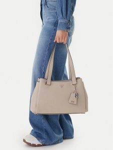 Guess Torebka Evie HWBG96 64220 Beżowy. Brązowe torebki klasyczne Guess, z aplikacjami, ze skóry, bez dodatków. Za 659,99 zł.