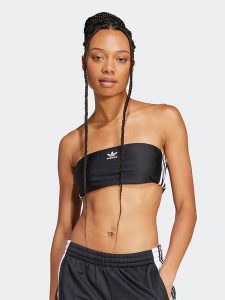 Adidas Top w kolorze czarnym rozmiar: L. Czarne topy ADIDAS, l, bez wzorów, bez kołnierzyka, bez ramiączek. Za 89,47 zł.