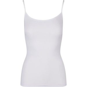 Damski tank top Urban Classics Bamboo (x2). Białe topy Urban Classics, bez wzorów, eleganckie, bez kołnierzyka, bez ramiączek. Za 102,50 zł.