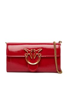 PINKO Torebka Love One Wallet C PE25 PLTT 100062 A1UV Czerwony. Czerwone torebki wieczorowe Pinko, bez wzorów, ze skóry, bez dodatków. Za 669,99 zł.