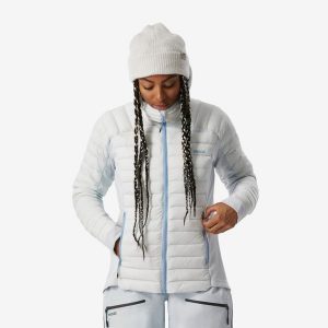 Kurtka narciarska damska Wedze FR900 Warm. Niebieskie kurtki WED'ZE, na zimę, m, bez wzorów, z materiału, bez kaptura, narciarskie. Za 349,99 zł.