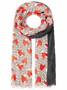 Zwillingsherz Szal w kolorze beżowo-czerwono-czarnym rozmiar: onesize. Brązowe szaliki Zwillingsherz, bez wzorów, ze splotem. Za 113,63 zł.