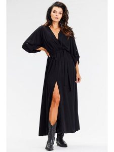 Awama Sukienka w kolorze czarnym rozmiar: S. Czarne sukienki Awama, s, bez wzorów, bez kołnierzyka, bez ramiączek, maxi. Za 164,99 zł.