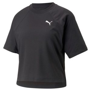 T-shirt z krótkim rękawem damski Puma MODERN SPORTS. Czarne t-shirty Puma, l, bez wzorów, z poliesteru, bez kołnierzyka, bez ramiączek. Za 218,00 zł.