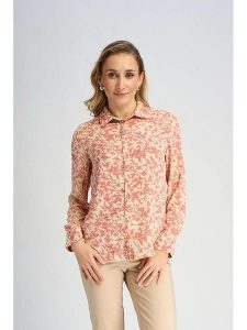 Marks & Spencer Koszula w kolorze koralowo-beżowym rozmiar: 36. Brązowe koszule Marks & Spencer, bez wzorów, bez kołnierzyka, bez ramiączek. Za 52,67 zł.