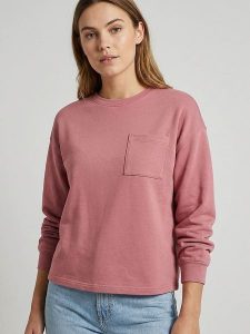 MOSS COPENHAGEN Bluza "Illiana" w kolorze szaroróżowym rozmiar: S/M. Różowe bluzy Moss Copenhagen, m, bez wzorów, bez kaptura. Za 114,95 zł.