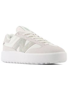 New Balance Skórzane sneakersy "302" w kolorze szaro-białym rozmiar: 38,5. Białe trampki New Balance, bez wzorów, z materiału, bez zapięcia. Za 411,95 zł.