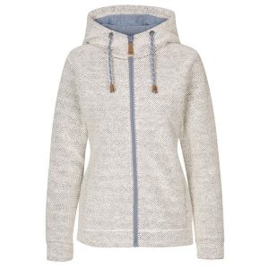 Trespass Ronee - damska bluza z kapturem w kolorze złamanej bieli. Białe bluzy Trespass, bez wzorów, z dżerseju, z kapturem. Za 332,99 zł.