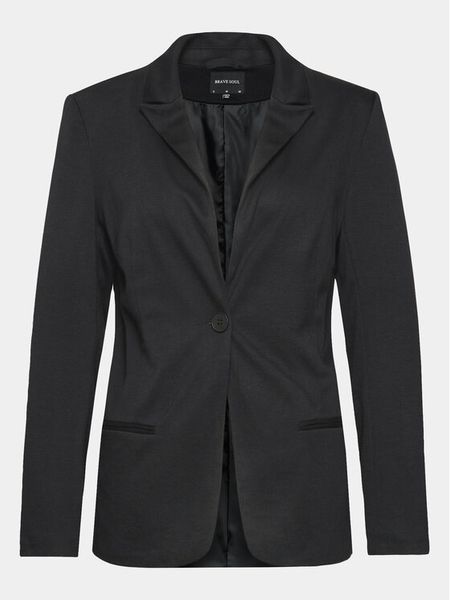 Brave Soul Marynarka LJK-TIFFANYBLK Czarny Regular Fit. Czarne marynarki i żakiety Brave Soul, bez wzorów, z wiskozy. Za 129,99 zł.