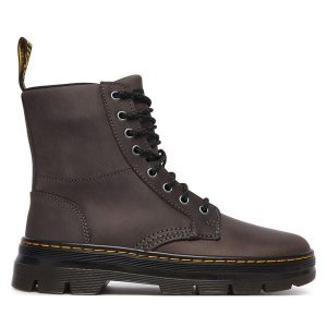 Trapery Dr. Martens. Brązowe buty zimowe Dr. Martens, bez obcasa, bez zapięcia. Za 849,99 zł.