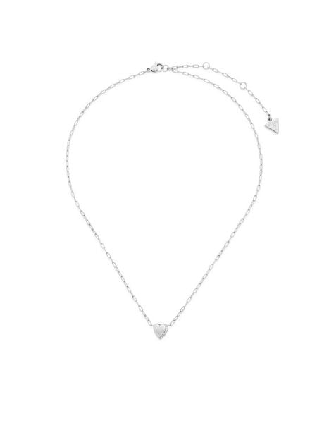 Guess Naszyjnik JUBN06 087JW Srebrny. Szare naszyjniki Guess, metalowe. Za 278,99 zł.