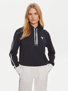 Guess Bluza V4GQ01 KBFB2 Granatowy Regular Fit. Niebieskie bluzy Guess, xl, z aplikacjami, z syntetyku, bez kaptura. Za 219,99 zł.