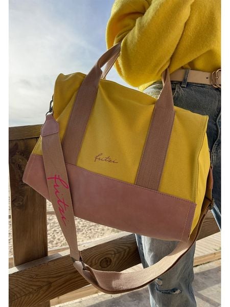 Fritzi aus Preußen Shopper bag w kolorze beżowo-żółtym - 40 x 29,5 x 14 cm rozmiar: onesize. Brązowe shopper bag Fritzi aus Preußen, bez wzorów, z materiału, na ramię, bez dodatków. Za 148,26 zł.