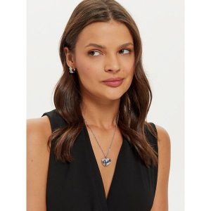 Naszyjnik Guess. Szare naszyjniki Guess, srebrne. Za 379,99 zł.