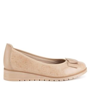 Baleriny Lasocki. Brązowe balerinki Lasocki, bez wzorów, bez obcasa, bez zapięcia. Za 169,99 zł.