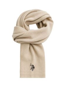 U.S. Polo Assn. Szal w kolorze beżowym rozmiar: onesize. Brązowe szaliki U.S. Polo Assn., bez wzorów, z kaszmiru. Za 118,01 zł.