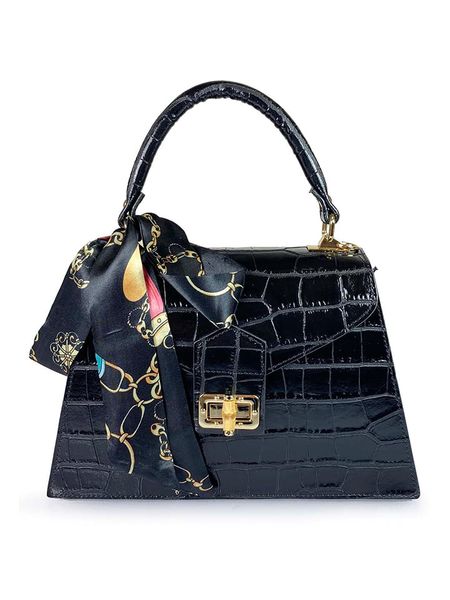 Lia Biassoni Skórzana torebka "Troina" w kolorze czarnym - 22 x 24 x 9 cm rozmiar: onesize. Czarne torebki klasyczne Lia Biassoni, bez wzorów, z materiału, przez ramię, bez dodatków. Za 308,18 zł.