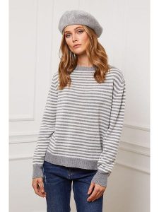 Joséfine Sweter "Astro" w kolorze jasnoszaro-kremowym rozmiar: XL. Szare swetry oversize Joséfine, xl, bez wzorów, z kaszmiru, bez ramiączek. Za 215,45 zł.