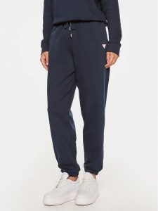 Guess Jeans Spodnie dresowe W4YB33 KC811 Granatowy Regular Fit. Niebieskie spodnie dresowe Guess Jeans, m, z aplikacjami, z bawełny. Za 199,99 zł.