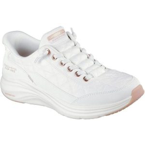 Adidasy Skechers Contour Foam - Golden Hour, Kobiety. Białe buty sportowe Skechers, bez wzorów, z syntetyku, bez zapięcia. Za 369,99 zł.