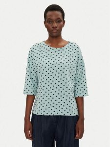 Fransa Bluzka 20613439 Niebieski Relaxed Fit. Niebieskie bluzki Fransa, xs, bez wzorów, z bawełny, bez kołnierzyka, bez ramiączek. Za 79,99 zł.