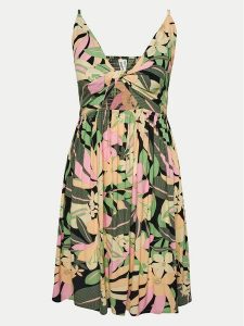 Roxy Sukienka letnia Evening Glow Again ERJWD03787 Kolorowy Regular Fit. Kombinezony Roxy, na lato, s, bez wzorów, z wiskozy, bez kołnierzyka, bez ramiączek. Za 289,99 zł.