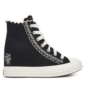 Trampki Converse. Czarne trampki Converse, bez wzorów, bez zapięcia. Za 279,99 zł.