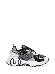 Liu Jo Sneakersy w kolorze srebrno-czarno-białym ze wzorem rozmiar: 37. Czarne trampki Liu Jo, bez wzorów, z lycry, bez zapięcia. Za 455,95 zł.