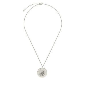 Naszyjnik Fossil. Szare naszyjniki Fossil, srebrne. Za 249,99 zł.