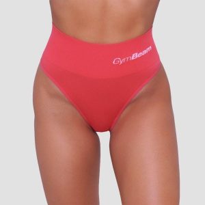 Figi damskie brazylijskie bezszwowe różowe 2Pack. Czerwone figi GYMBEAM, bez wzorów, z elastanu. Za 55,90 zł.