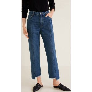 Mango - Jeansy Straight. Jeansy marki Mango. W wyprzedaży za 69,90 zł.