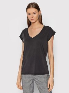 Vero Moda T-Shirt Filli 10247666 Czarny Regular Fit. Czarne t-shirty Vero Moda, l, bez wzorów, z syntetyku, bez kołnierzyka, bez ramiączek. Za 99,99 zł.