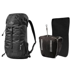 Plecak turystyczny zwijany Fjord Nansen Tomte 20 L (430 gram). Czarne plecaki Fjord Nansen. Za 199,99 zł.
