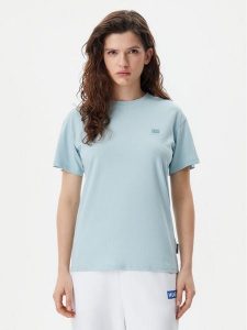 Napapijri T-Shirt S-Nina NP0A4H87 Błękitny Regular Fit. Niebieskie t-shirty Napapijri, m, bez wzorów, z bawełny, bez kołnierzyka, bez ramiączek. Za 119,99 zł.