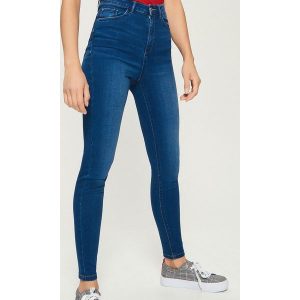 Jeansy skinny high waist - Granatowy. Jeansy marki Sinsay. W wyprzedaży za 59,99 zł.