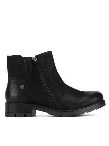 Go Soft Botki WI23-DEMETRA-21 Czarny. Czarne botki Go Soft, bez wzorów, z nubiku, bez obcasa, na płaskiej podeszwie, bez zapięcia. Za 259,99 zł.