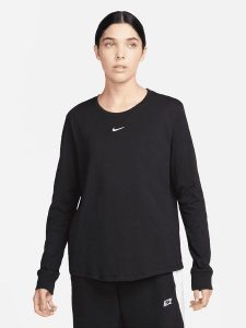 Nike Sportswear Koszulka w kolorze czarnym rozmiar: S. Czarne bluzki Nike Sportswear, s, bez wzorów, z bawełny, bez kołnierzyka, bez ramiączek. Za 118,56 zł.