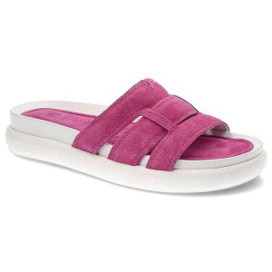 Różowe Klapki Nessi Wygodne Modne Buty. Czerwone klapki Nessi, bez wzorów, z zamszu, bez obcasa. Za 229,00 zł.