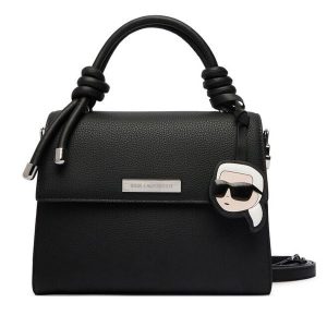 Torebka KARL LAGERFELD. Czarne kuferki KARL LAGERFELD, bez wzorów, bez dodatków. Za 849,99 zł.