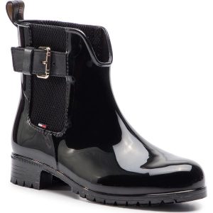 Kalosze TOMMY HILFIGER - FW0FW03713 Black 990. Botki marki TOMMY HILFIGER. Za 399,00 zł.