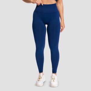 Legginsy damskie fitness bezszwowe granatowe Sculpt Seamless. Legginsy GYMBEAM, bez wzorów, z elastanu. Za 113,90 zł.